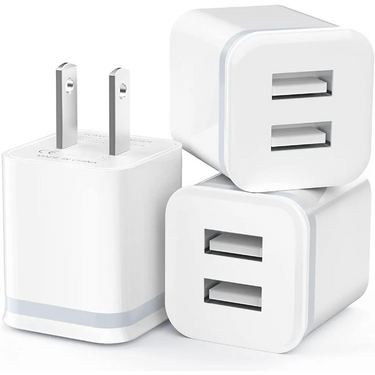 3-Pack Premium USB Wall Charger for Fast Charging - iPhone, Samsung, Android - TechShopi